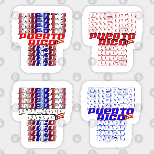 Puerto Rico 4 pack Sticker by Coqui Tees